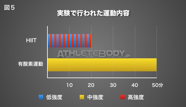 図5 実験で行われた運動内容 AthletBody.jp